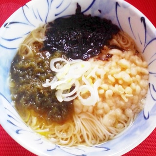 簡単！お夜食☆あったか素麺♪